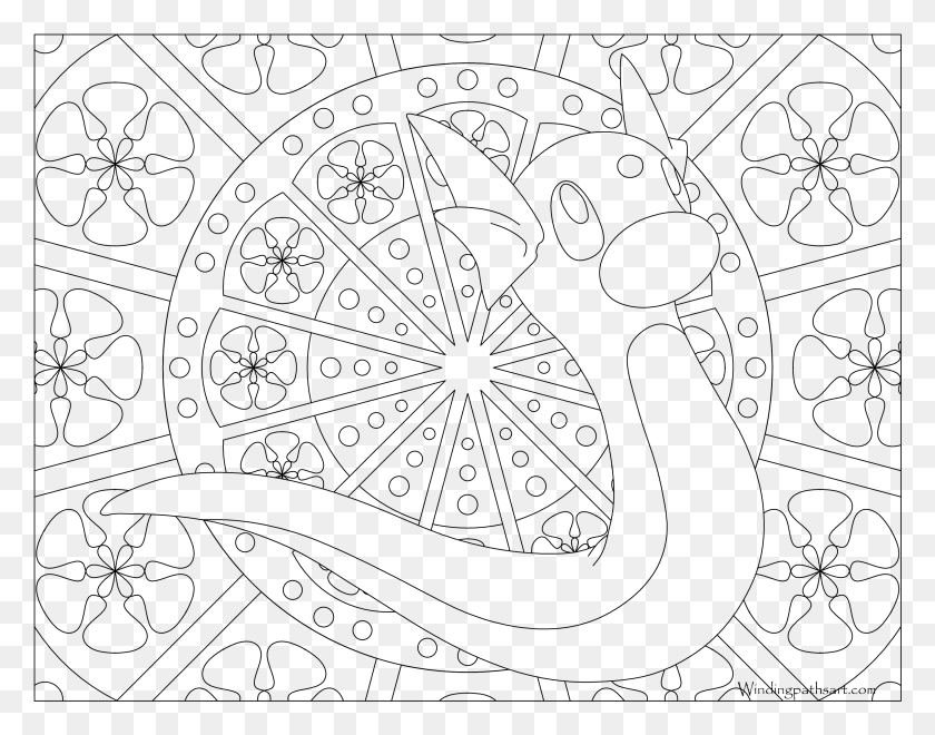3039x2339 Mandala Coloring Pages Pokemon Mew, Gray, World Of Warcraft HD PNG Download