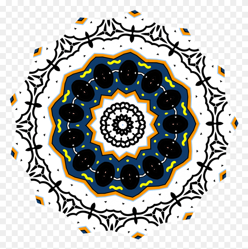 827x832 Mandala Design Cool Pretty Image Illustration, Ornamento, Patrón, Fractal Hd Png