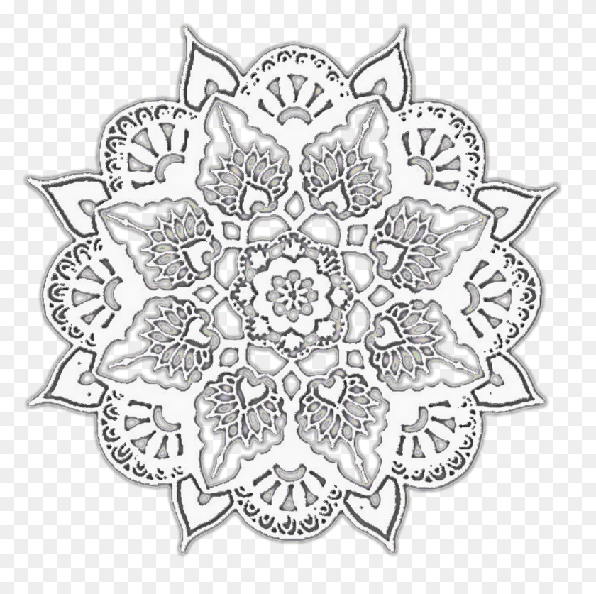 1001x998 Mandala Icon Pfp Edit Overlay Overlays Iconresources Colouring Pages For Adults Flowers, Lace, Pattern, Ornament HD PNG Download