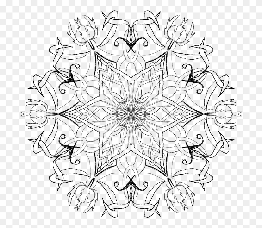 715x670 Mandala Loops Mess Devoured Loops Chaos Grinding Line Art, Outdoors, Nature, Astronomy HD PNG Download
