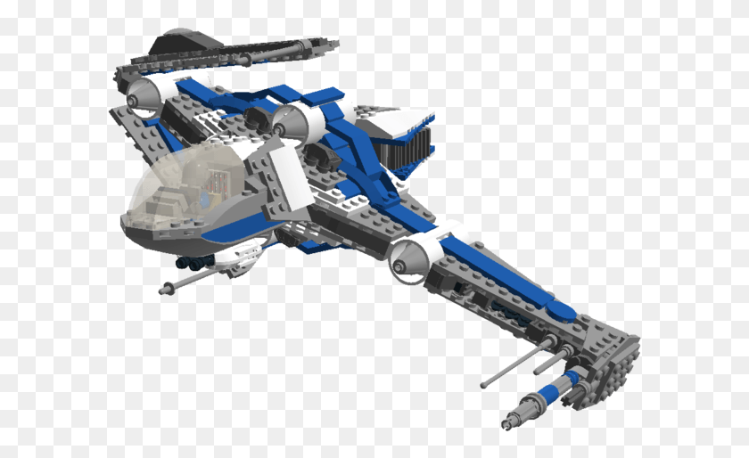 599x454 Mandalorian Heavy Fighter By Bob De Quatre Helicopter Rotor, Toy, Spaceship, Aircraft HD PNG Download