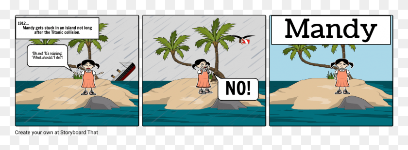 1145x368 Mandy And The Coconut Tree Comics, Plant, Tree, Outdoors HD PNG Download