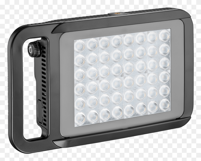 865x681 Manfrotto Представляет Яркое И Компактное Светодиодное Освещение Lykos Portable Led Photo Light, Прожектор, Светильник, Микроволновая Печь Hd Png Download