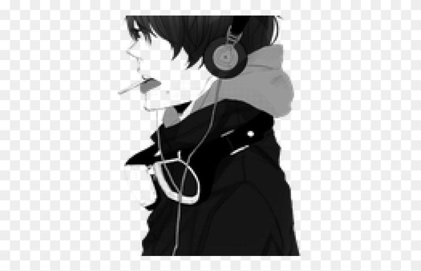 372x481 Manga Boy Transparent Images Anime Black And White, Person, Human, Electronics HD PNG Download