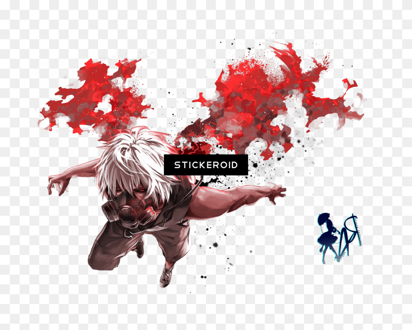 1636x1287 Manga Tokyo Ghoul 1 Transparent, Graphics, Person HD PNG Download