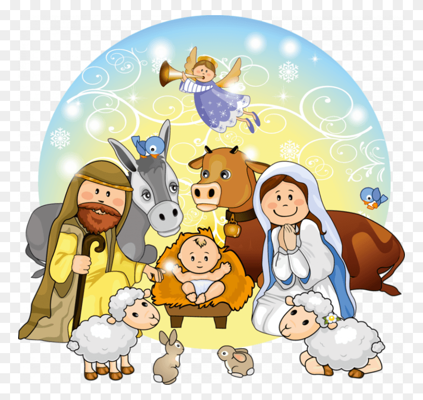 768x733 Manger Svg Nativity Scene Cute Nativity Scene Clipart, Person, Human, Graphics HD PNG Download
