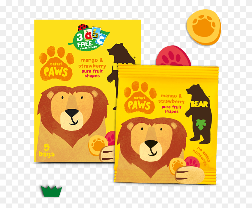 648x635 Mango Amp Strawberry Bear Paws Fruit Shapes, Advertisement, Poster, Text HD PNG Download