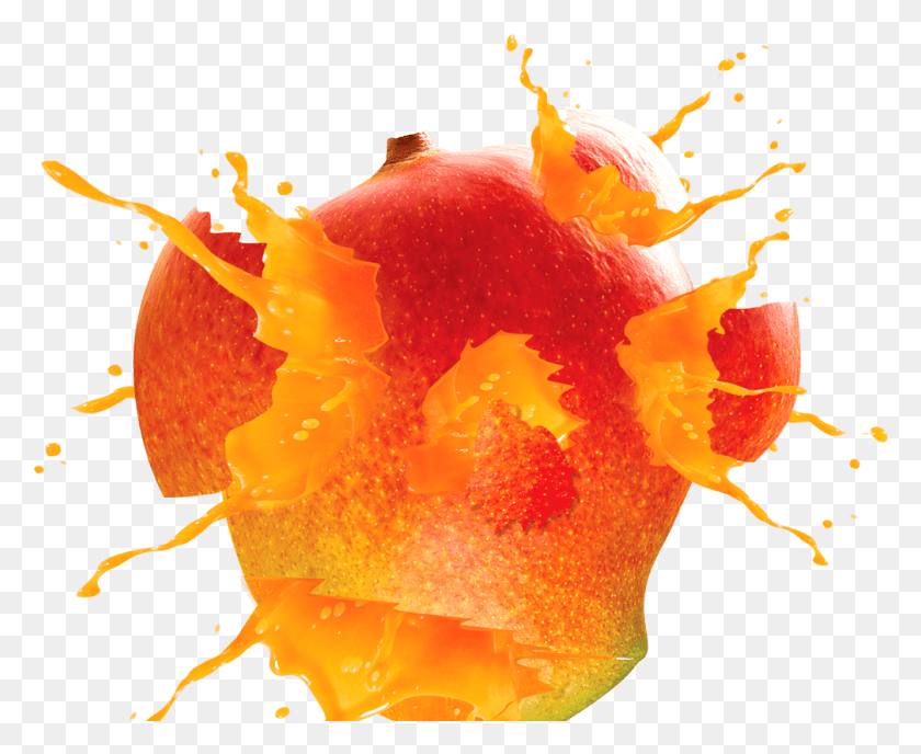 1006x810 Mango Mango Fruit Splash, Peel, Plant, Food HD PNG Download