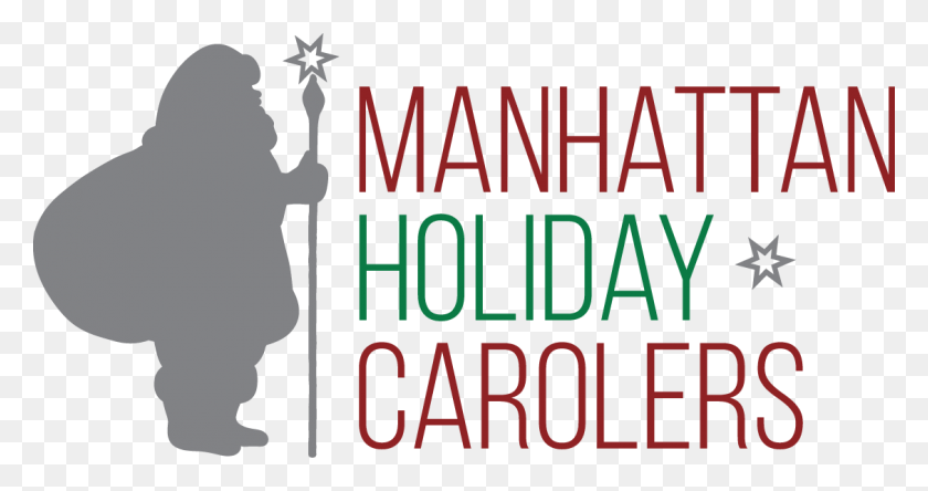 1127x556 Manhattan Holiday Carolers Silhouette, Text, Alphabet, Person Descargar Hd Png