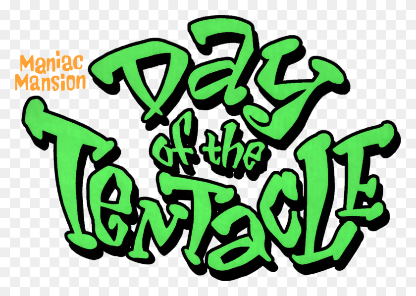 1200x828 Maniac Mansion Day Of The Tentacle Logo, Text, Handwriting, Poster HD PNG Download