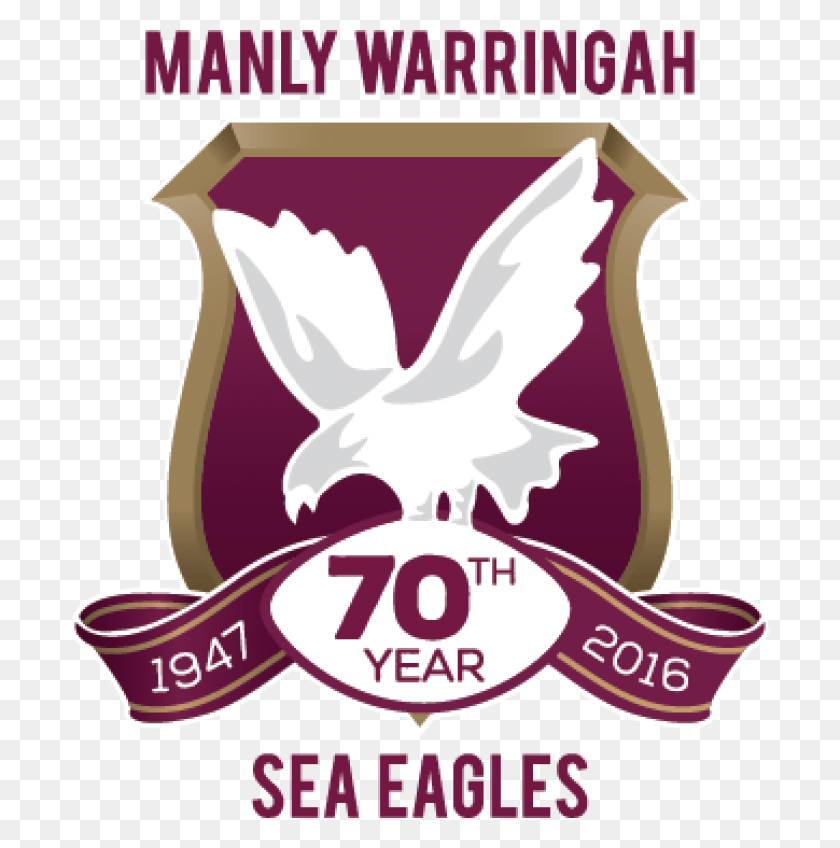 700x788 Manly Sea Eagles Logo You To The Bottom New, Poster, Advertisement, Text HD PNG Download