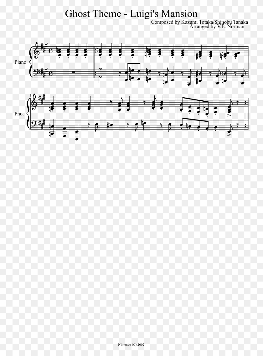 749x1078 Mansion Sheet Music Composed By Composed By Sing Sing Sing Partition, Gray, World Of Warcraft HD PNG Download