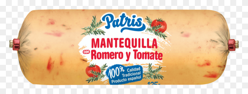 873x290 Descargar Png Mantequilla Con Sabor A Romero Y Tomate Alimentos Naturales, Etiqueta, Texto, Papel Hd Png