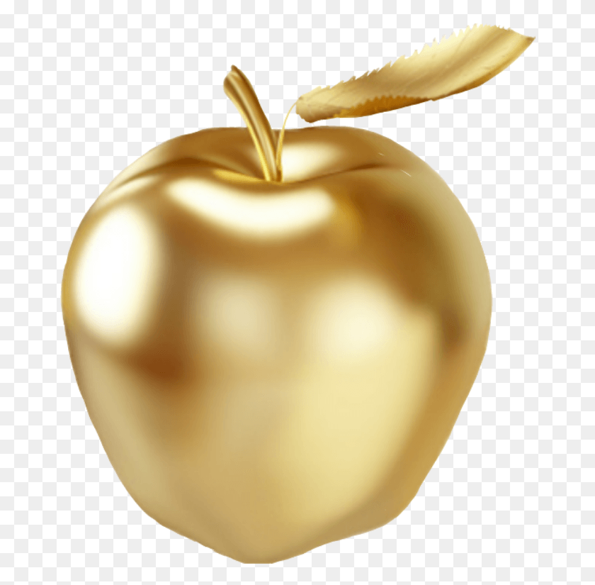 672x765 Наклейка Manzana Manzana Apple Золотое Яблоко Клипарт, Растение, Фрукты, Еда Hd Png Скачать
