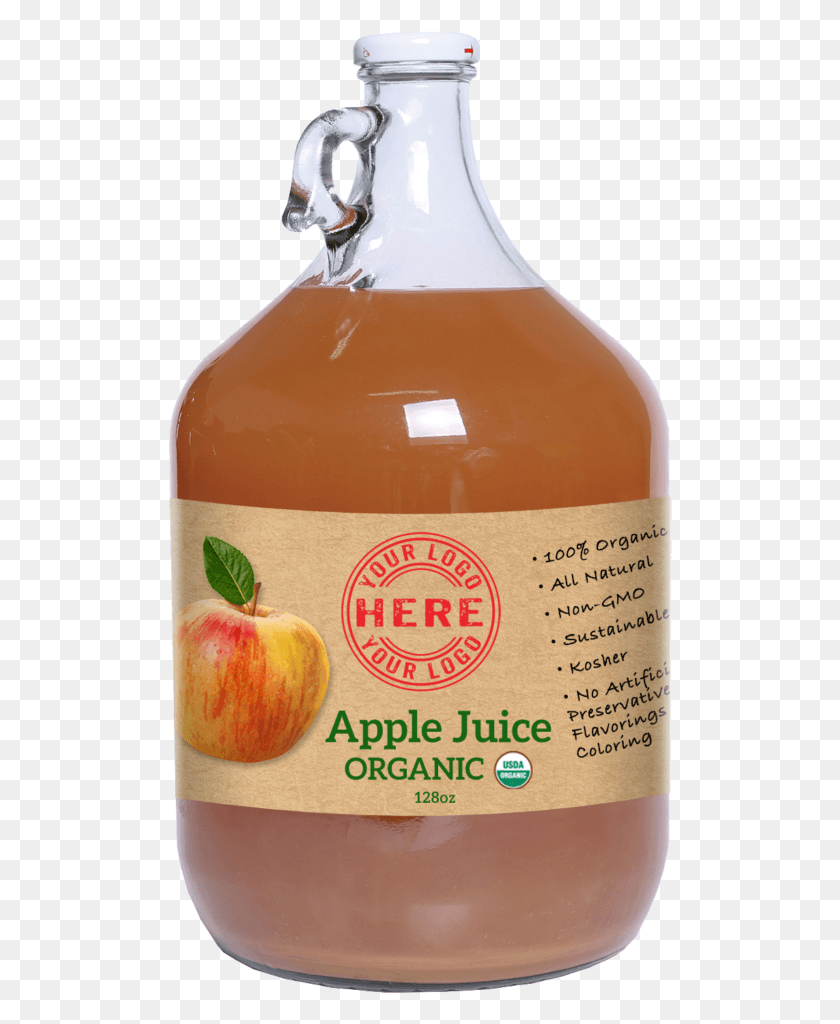 506x964 Стеклянная Бутылка Органического Яблочного Сока Manzana, Растение, Напиток, Напиток Hd Png Скачать