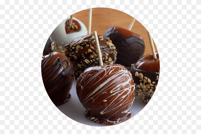 497x498 Descargar Png / Manzanas Cubiertas Con Chocolate Caramel Apples Halloween, Dulces, Comida, Postre Hd Png