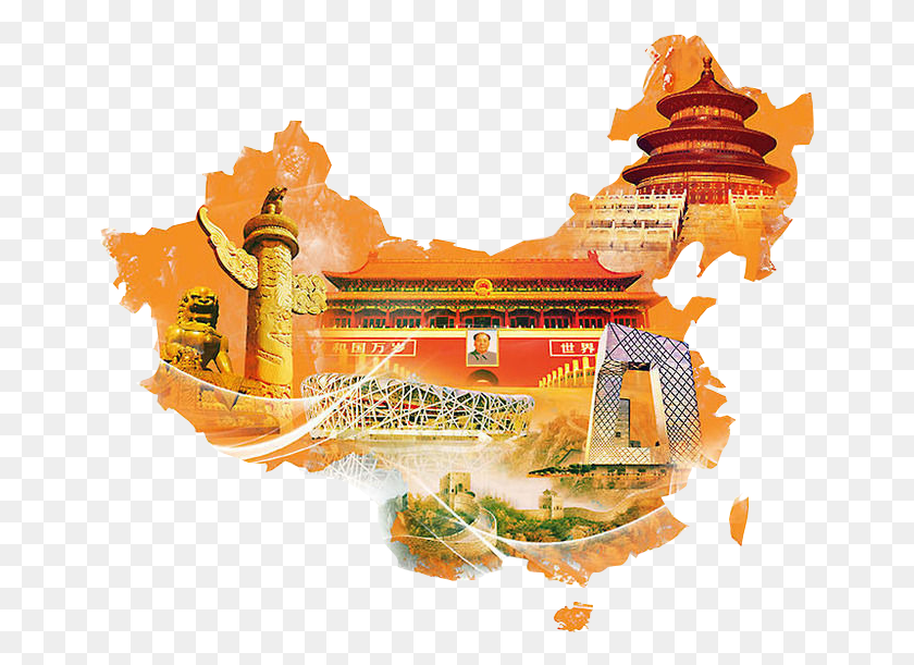 657x551 Mapa Y Vistas De China, China, Área Y Población, Arquitectura, Edificio, Mansión Hd Png