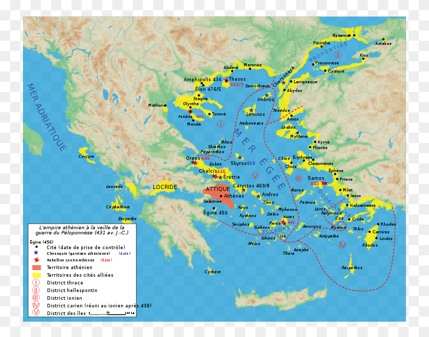 750x600 Карта Афинской Империи 431 Г. До Н.э.