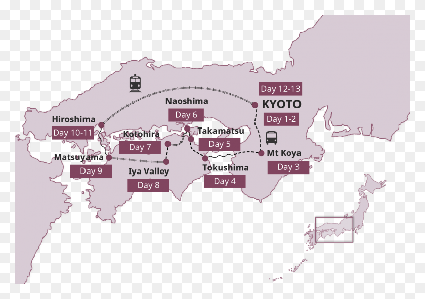 1489x1014 Descargar Png / Mapa Para El Tour Oculto De Japón