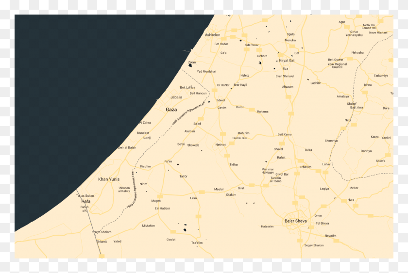 1440x930 Map Gaza Atlas, Diagram, Plot HD PNG Download