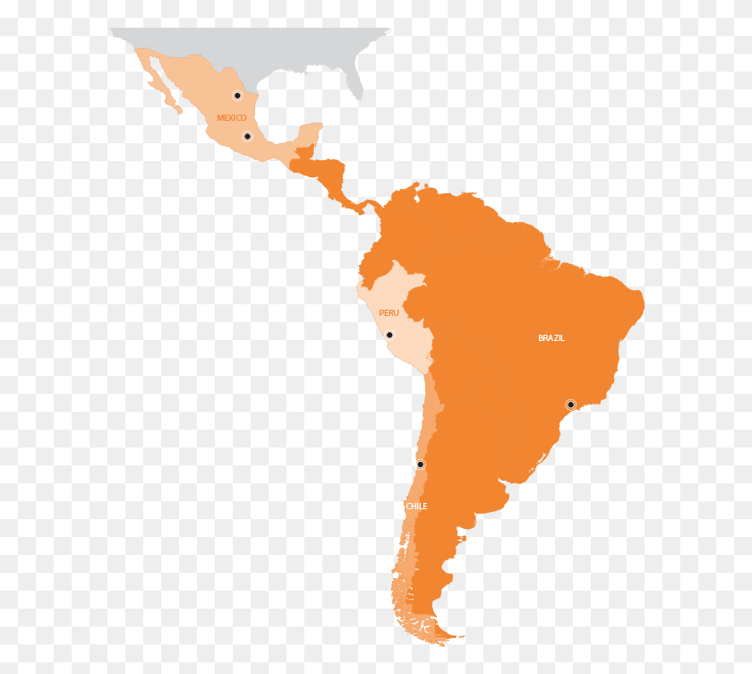 601x693 Descargar Png / Mapa De América Latina, América Latina, Mapa Hd Png