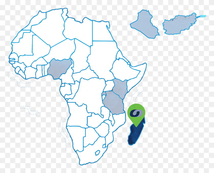 1447x1150 Карта Мадагаскара Карта Африки С Выделенной Эфиопией, Диаграмма, Участок, Атлас Hd Png Скачать