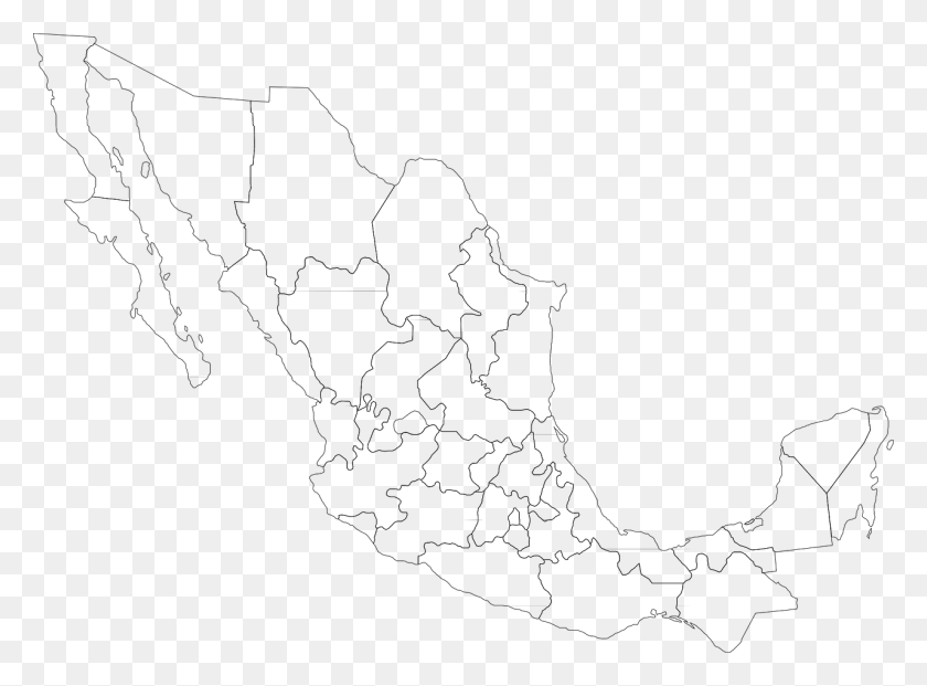1280x922 Map Mexico Political Mexican Image Mapas De Mexico, Gray, World Of Warcraft HD PNG Download