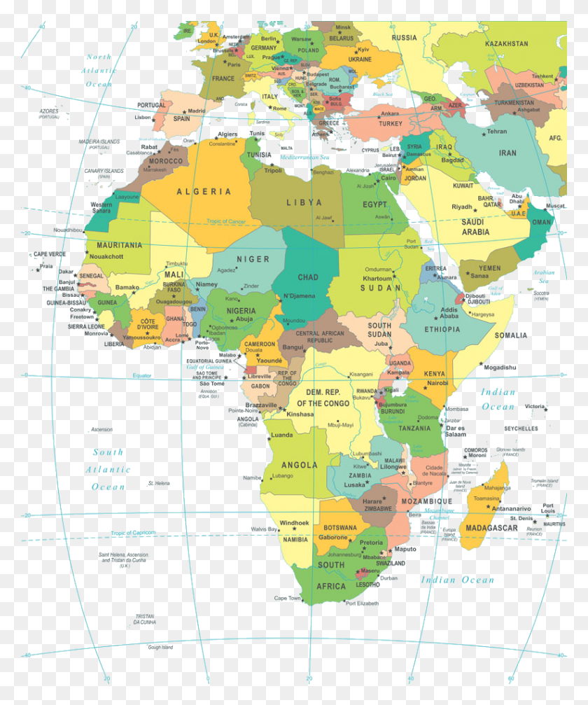 823x1000 Map Of Africa Image Carte D Europe Et D Afrique, Diagram, Atlas, Plot HD PNG Download