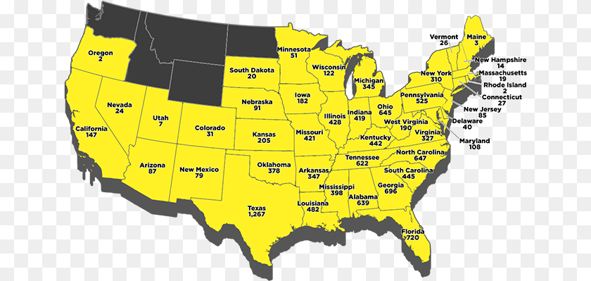 660x399 Map Of All Dollar General Stores, Chart, Plot, Atlas, Diagram PNG