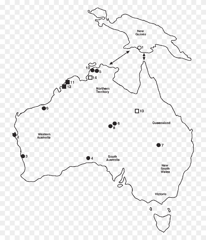 742x919 Map Of Australia And New Guinea Showing Collecting Map, Diagram, Plot, Atlas HD PNG Download