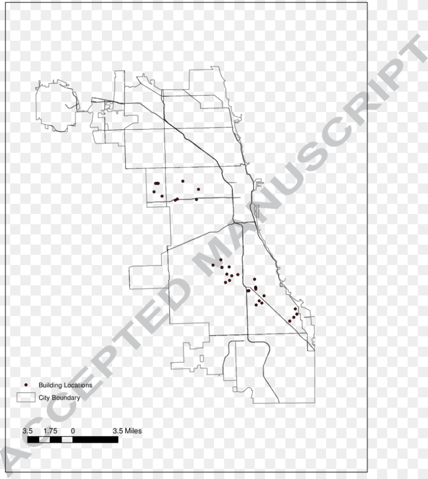 850x951 Map Of Buildings Within The City Of Chicago, Chart, Plot, Dynamite, Weapon Sticker PNG