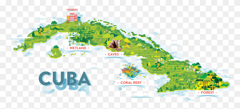 2965x1231 Map Of Cuba Cuba Map Kids, Water, Diagram, Nature HD PNG Download