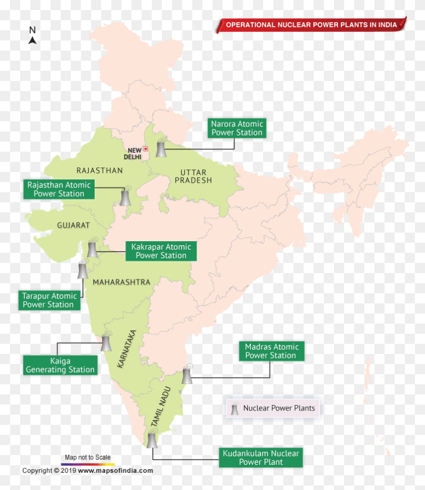785x915 Map Of India Depicting 7 Nuclear Operational Power Aiims In India Map, Plot, Diagram, Atlas HD PNG Download