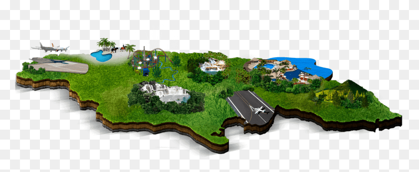 1349x493 Descargar Png Mapa De Jamaica Para Vacaciones Familiares Todo Incluido Modelo A Escala, Tierra, Aire Libre, Naturaleza Hd Png
