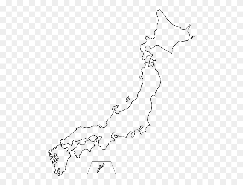 507x581 Map Of Japan, Gray, World Of Warcraft HD PNG Download