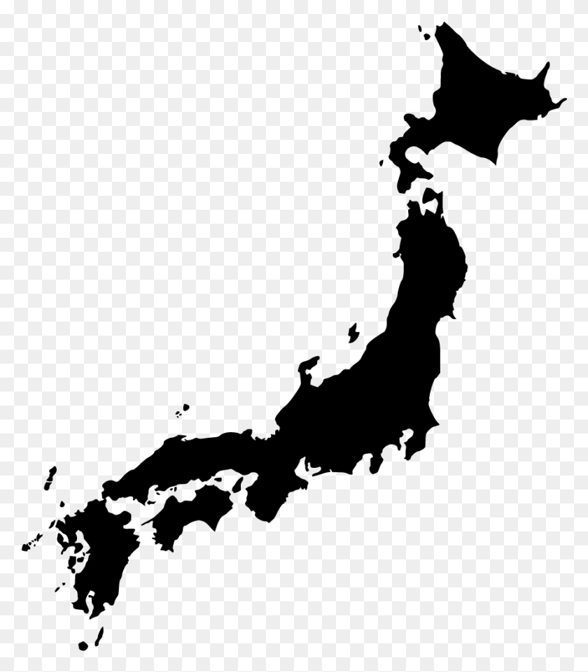 887x1025 Map Of Japan Japan Map, Gray, World Of Warcraft HD PNG Download