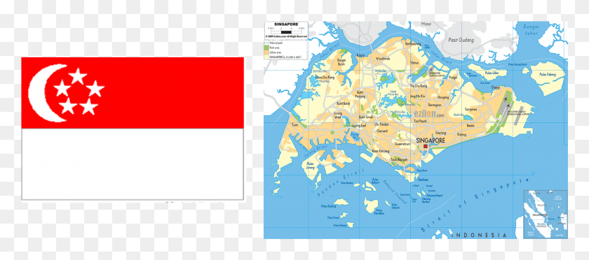 1842x739 Map Of Key Features In Singapore, Plot, Diagram, Atlas HD PNG Download