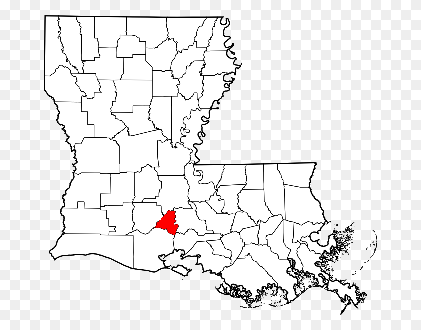 666x599 Map Of Louisiana Highlighting Lafayette Parish Lafayette Louisiana On A Map, Diagram, Plot, Atlas HD PNG Download