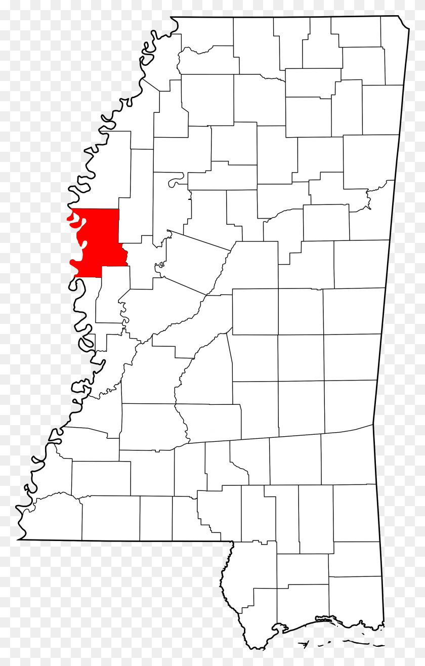 2048x3300 Descargar Png Mapa De Mississippi Destacando El Dinero Del Condado De Washington Mississippi En Un Mapa, Diagrama, Atlas Hd Png