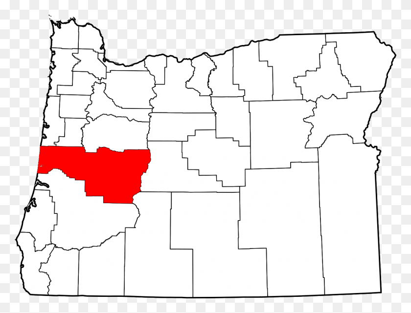 1280x954 Карта Штата Орегон С Выделением Округа Лейн Округ Малтнома, Штат Орегон, Участок, Диаграмма, Атлас Hd Png Скачать