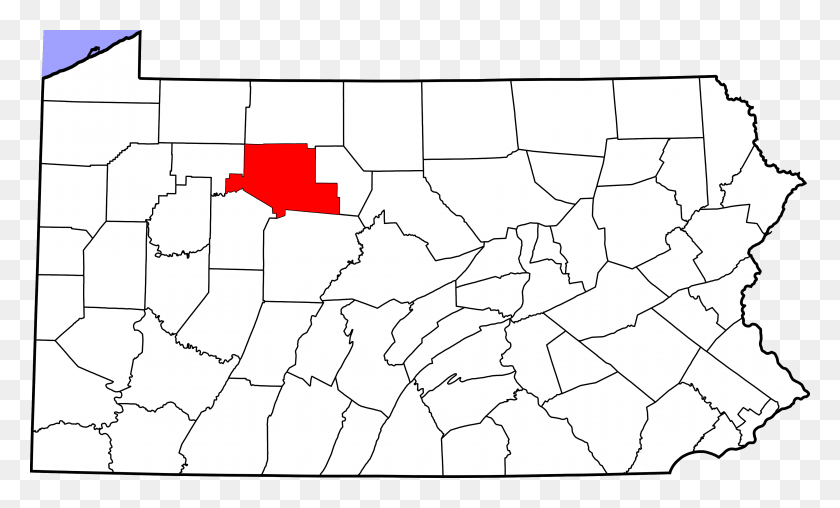3562x2048 Map Of Pennsylvania Highlighting Elk County Map Of Pennsylvania, Plot, Diagram, Atlas HD PNG Download