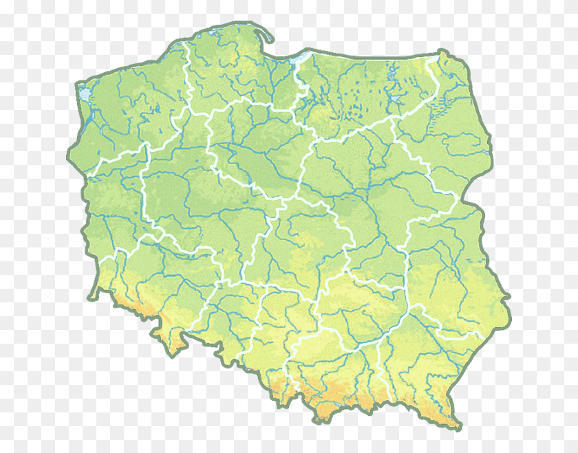 648x599 Карта Польши Красочная Простая Карта Польши, Диаграмма, Участок, Атлас Hd Png Скачать