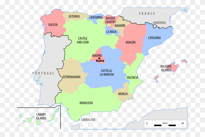702x500 Map Of Spain Cities And Regions Fresh Spain Map Of Iberia Blank, Diagram, Plot, Atlas HD PNG Download