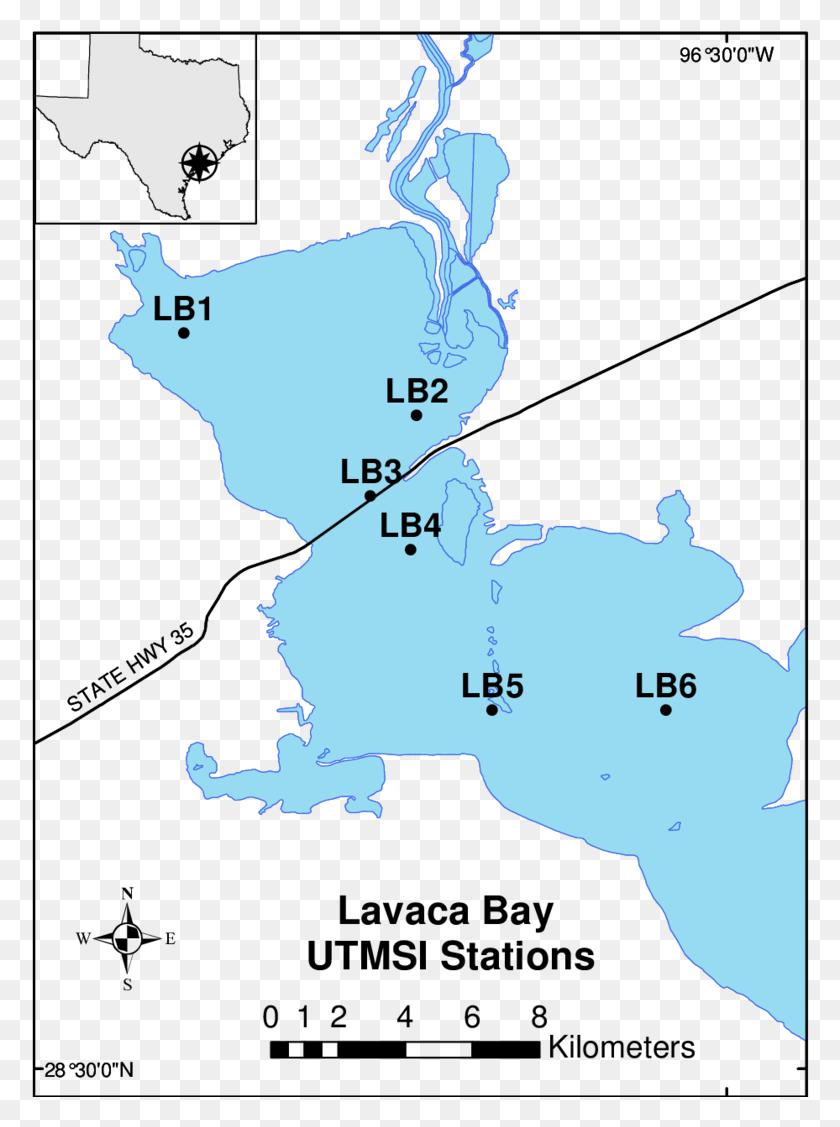 778x1067 Descargar Png Mapa De Las Ubicaciones De Las Estaciones En La Bahía De Lavaca Texas Usa Atlas, Plot, Diagram, Mamífero Hd Png