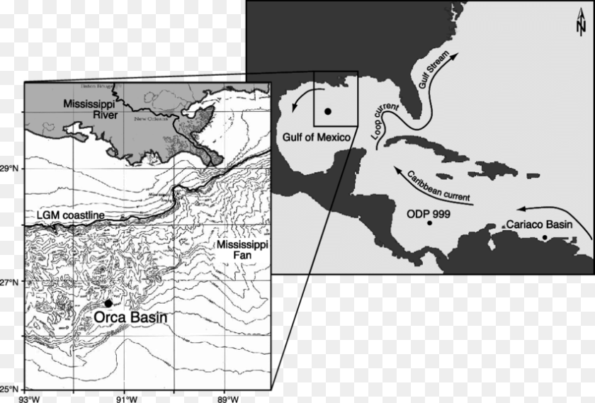 850x576 Map Of The Gulf Of Mexico Showing The Location Of Orca Dolly Edouard Fran Gustave Lined Up In Atlantic, Chart, Plot, Atlas, Diagram Clipart PNG