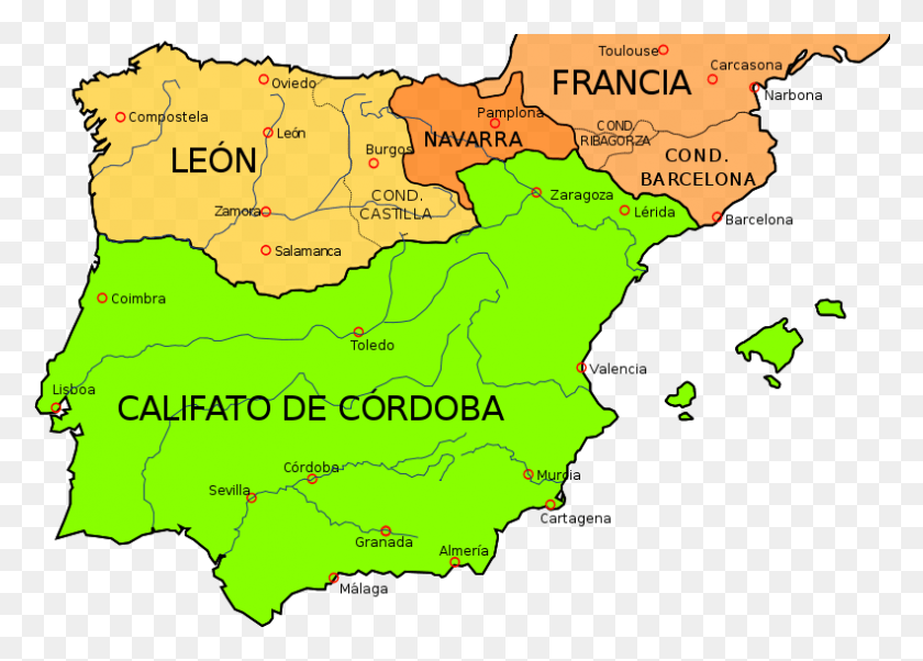 791x550 Map Of The Iberian Peninsula In Peninsula Iberica Map, Diagram, Plot, Atlas HD PNG Download