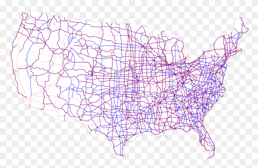 1280x803 Descargar Png Mapa Del Sistema De Carreteras Numeradas De Los Estados Unidos, Aves, Animales, Parcela Hd Png