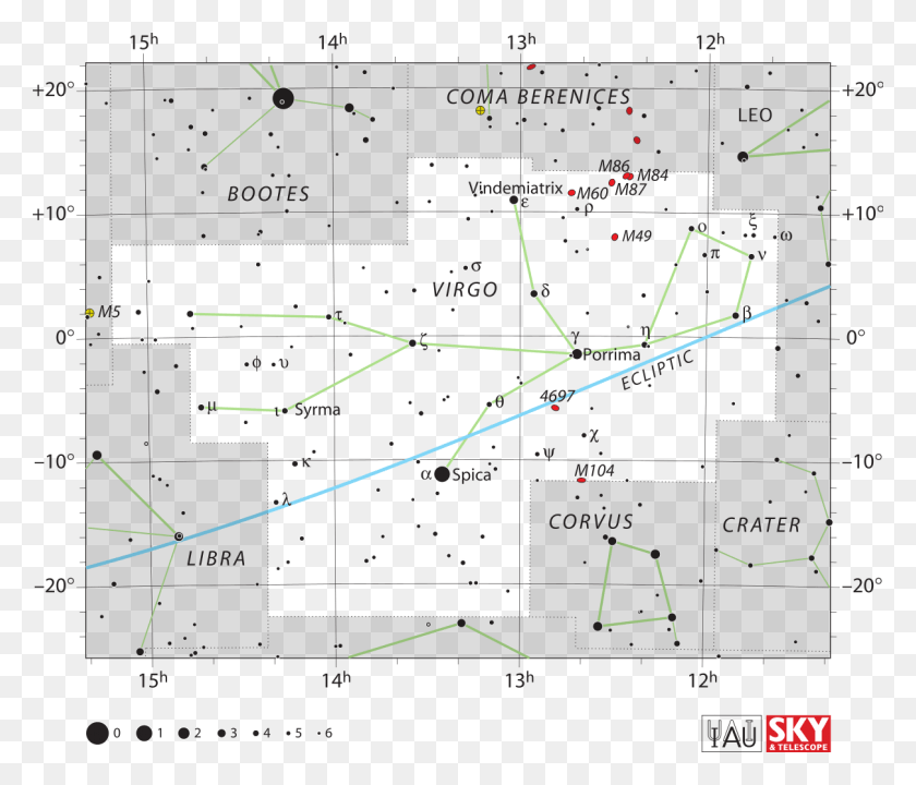 1210x1024 Map Of The Virgo Constellation 5th Magnitude Star Chart, Nature, Outdoors, Night HD PNG Download