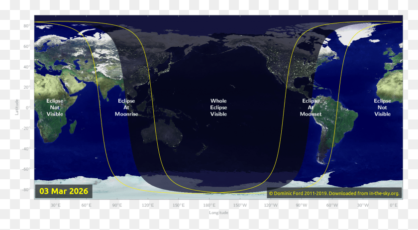 1474x760 Descargar Png Mapa De Donde El Eclipse De Marzo De 2026 Será Visible Mapa Mundial, Naturaleza, Aire Libre, Tierra Hd Png