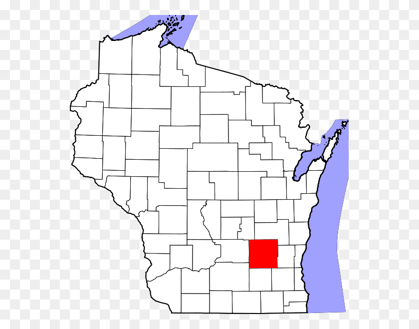 559x599 Descargar Png Mapa De Wisconsin Destacando El Condado De Dodge Dane County Wisconsin, Persona, Bush, Vegetación Hd Png